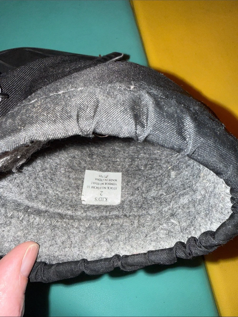 LL Bean Black/White/Purple Children's Winter Boots with Rugged Sole
